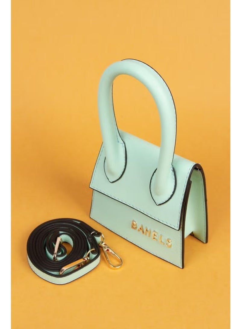 Bahels Women's Turquoise Mini Size Special Design Shoulder Bag - Image 2